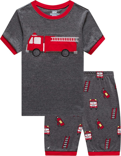 Boys Short Sleeve Pajamas Kids Summer Pjs Children Pajamas